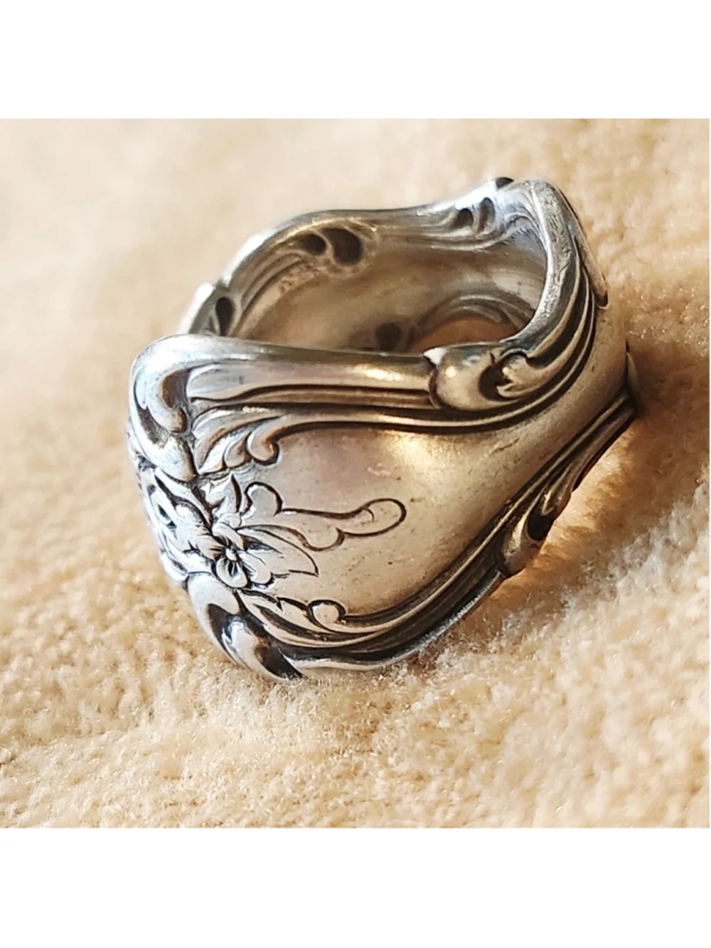 Vintage Spoon Ring size 8.5 handmade